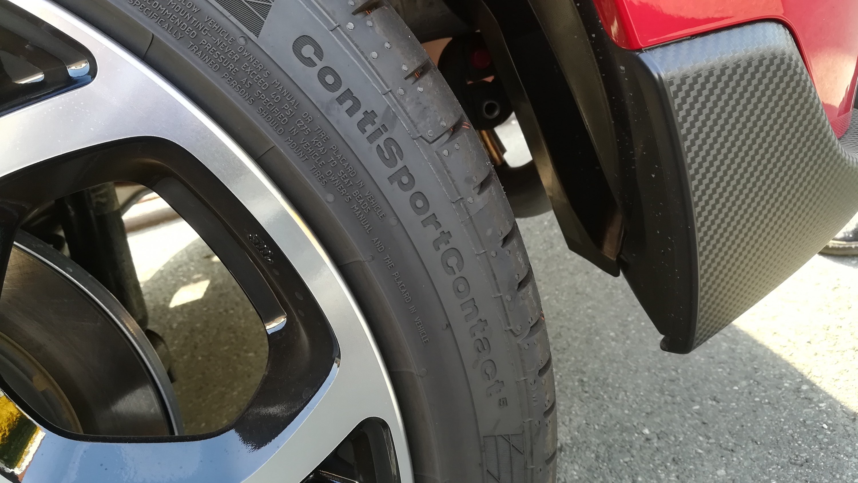 Werksbereifung - damit ich das nicht vergesse. Continental ContiSportContact 5 in 195/45 R17 81W