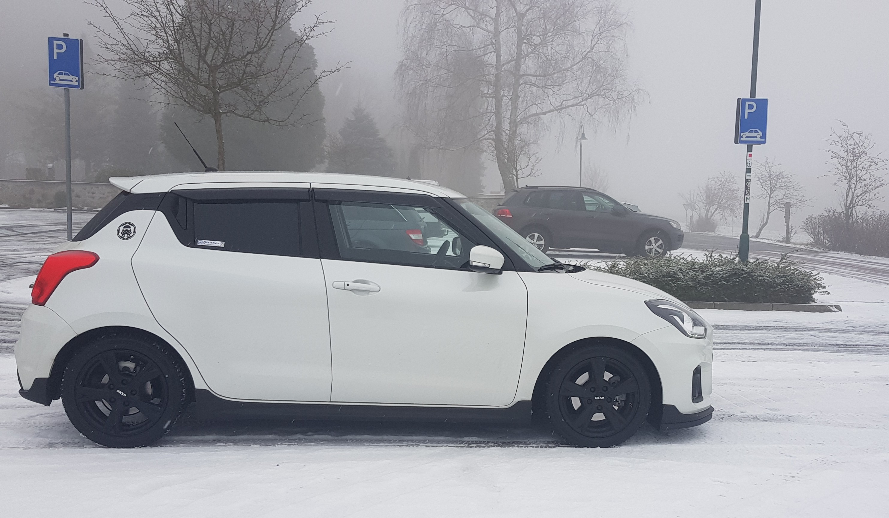 Endlich hat er doch noch Schnee gesehen (im Odenwald)