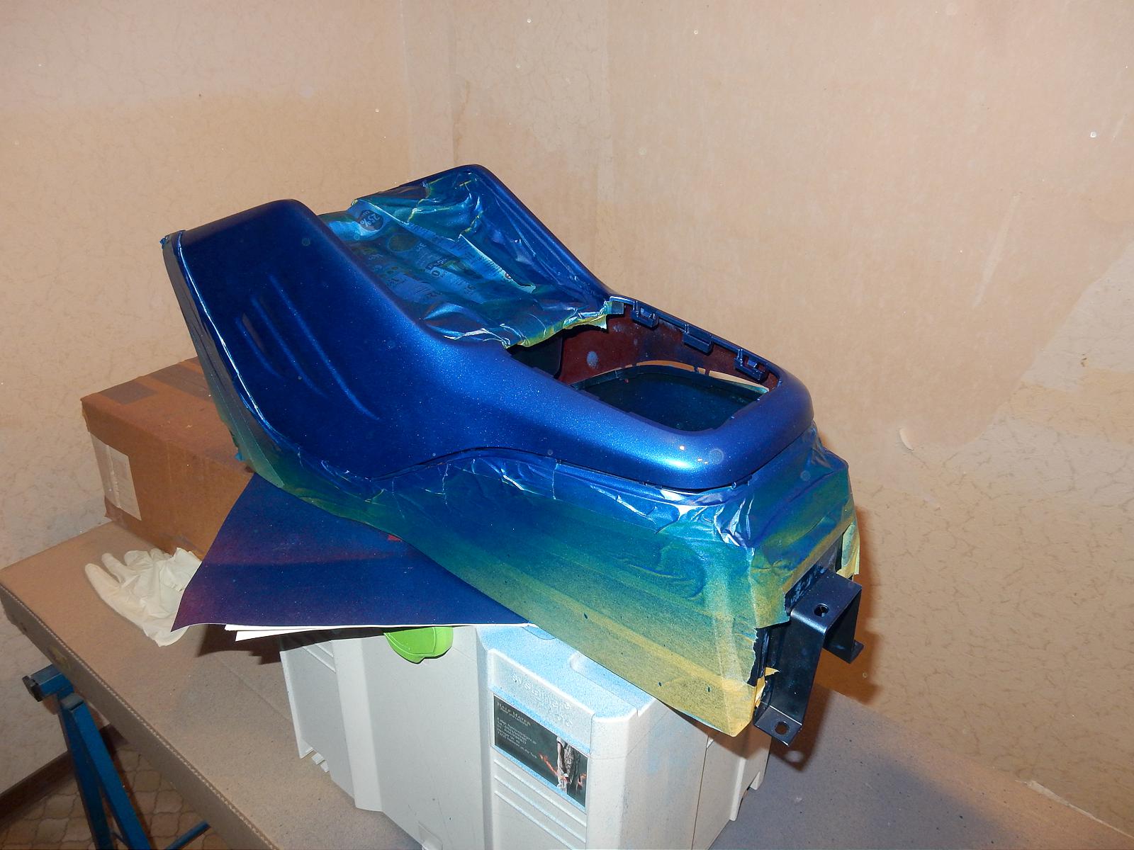 Mittelkonsole in blau