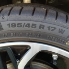 Werksbereifung - damit ich das nicht vergesse. Continental ContiSportContact 5 in 195/45 R17 81W